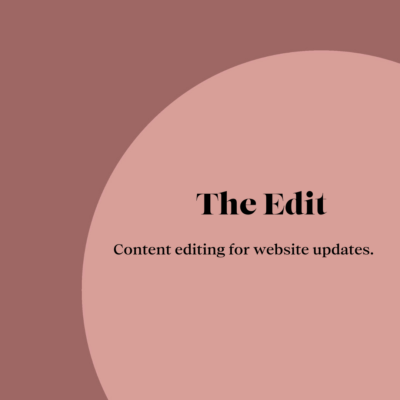 The Edit | content editing for website updates
